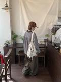 [BAONHAUS] Salo Ribbon Color Matching Check Collar Shirt