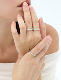 Essence Silver (W) Modern Tennis Ring 3.0mm White