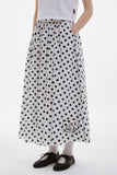 maxi dot corsage skirt