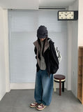 Monpa Curved Denim Balloon Wide Pants