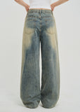 [U-DENIM] Summer Brush Wide Straight Denim