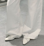 Ribbon Shirring Square To Flat Shoes
