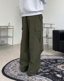 Peuon brushed nylon cargo pants