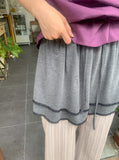 Mokan Lace Tiered Layered Mini Skirt