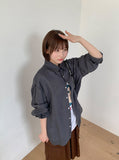 [unisex] Comb Linen Stripe Over Shirt