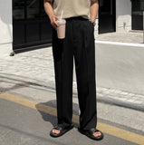 Sling deep tuck wide slacks