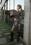 Stiff Leopard Skirt