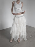Pre-lace Trimmed Sleeveless
