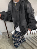 Corely Denim Two-Way Pocket Hood Over Jacket