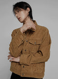 Ribbed Crop Corduroy Jacket