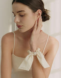 Ribbon Tail Embroidery Hair Scrunchie