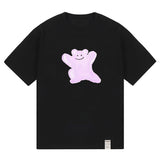 Pink Painting Big Bear Smile Short Sleeve Tee