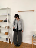 Danimo Stripe Banding Wide Long Pants