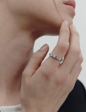 [Premium Plating] Precise AB(W) Stone Line Ring