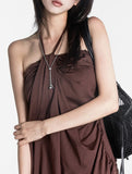 String Mocha Mousse One Piece