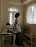 Flare loose fit linen shirt