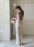 Shure Drape Shirring Sleeveless Blouse