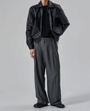 Stripe Pintuck Wide Slacks