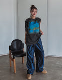Glossy foil track pants