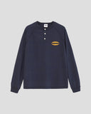 No.029 EMBROIDERED HENLEY LONG SLEEVE