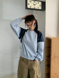 Rohina Color Matching Crop Sweatshirt