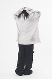 Damage over dirty washed collar t-shirt