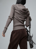 Dry hooded knitwear