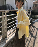 Hakyu Back Button Loose Fit Cotton Shirt