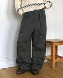 Myor big pocket strap cargo wide long pants