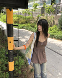 Hari Check Patch Ribbon Big Shoulder Bag