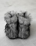 1178 Strap Fur Boots (4cm)