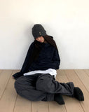Gien Stripe Button Hooded T-shirt