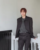 Bonnen Stripe Hidden Button Blazer
