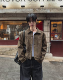 Poste Rivet Leather Trucker Jacket