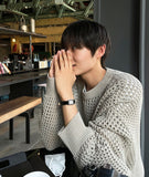Mesh warmer round knit
