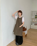 Rikelt Cargo Midi Suspender One Piece