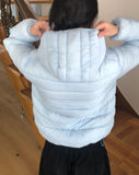 Turnle String Hooded Nylon Lightweight Short Padding Jumper