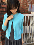 Unin Basic Color Round Neck Cardigan