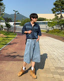 Nurse denim short sleeve shirt