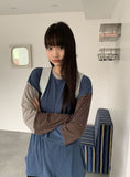 Honyu Color Matching Over Round Tee