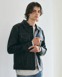 Lambskin Stitch Trucker Jacket