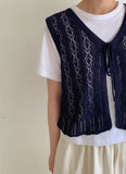 Segon Punching Ribbon Knit Vest