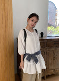 Roman Shirring Button Midi One Piece