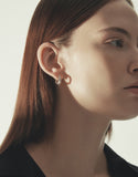 Champagne Moon 14K Goutte Oval Earrings S