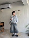 Uonin Washing Denim Bermuda Pants
