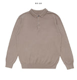 Pale Button Collar Knit