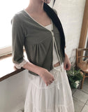 Motin Lace Three Quarter Cardigan