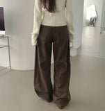 Wide Banding 4-Season Side Cut Cotton Pants
