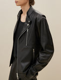 Lambskin Square Pocket Biker Jacket