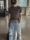 Even Wrinkle Layered Short Sleeve T-shirt